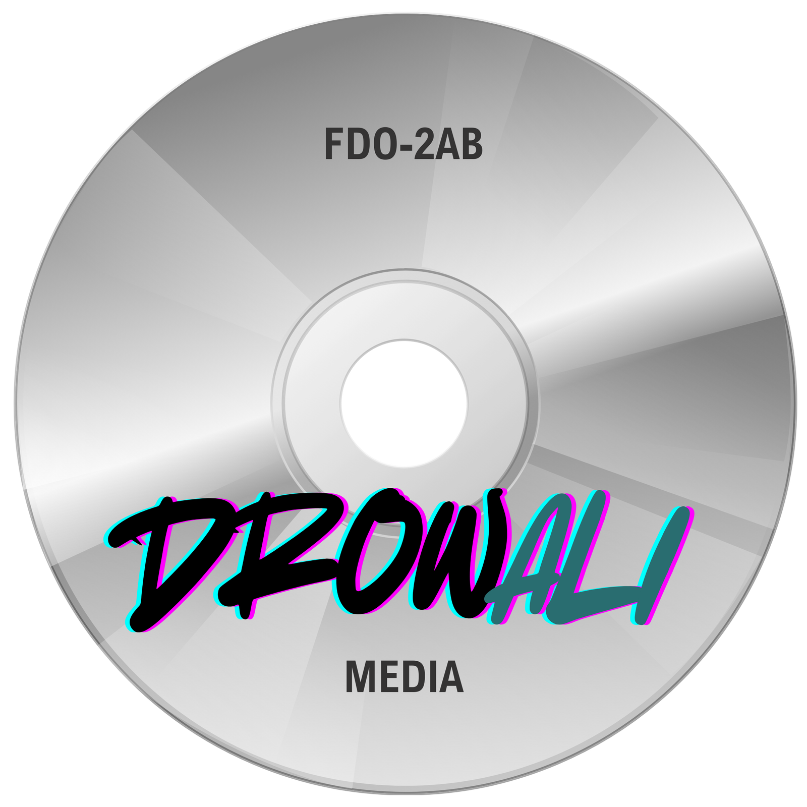 DROWALI logo printed on music compact disc